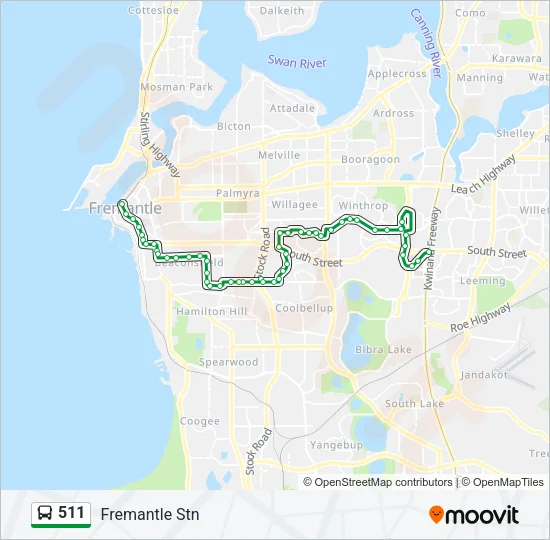 511 Bus Line Map