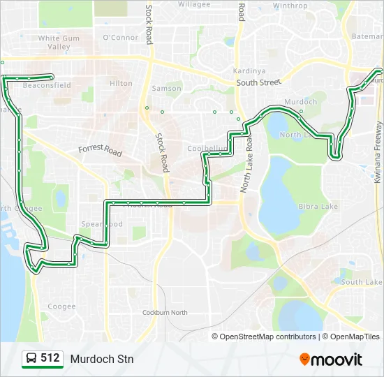 512 Bus Line Map