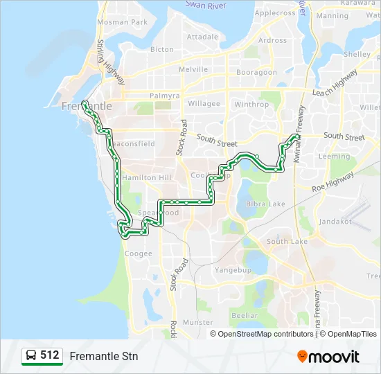 512 Bus Line Map