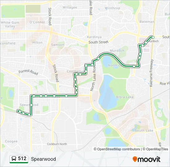 512 Bus Line Map