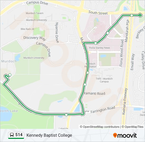 514 Bus Line Map