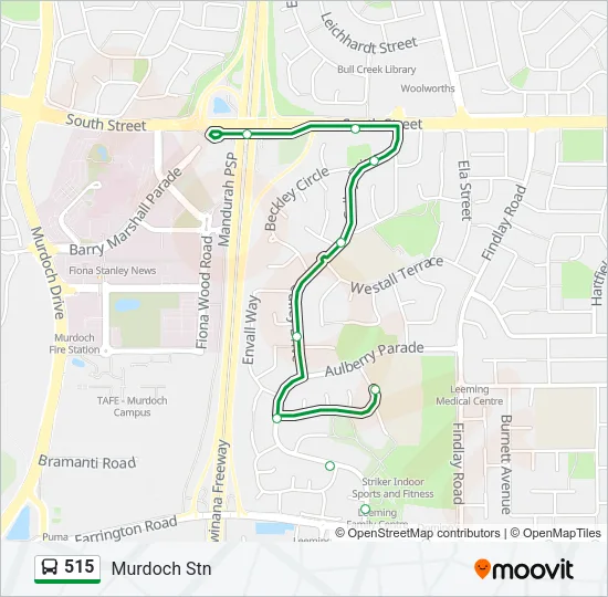 515 Bus Line Map