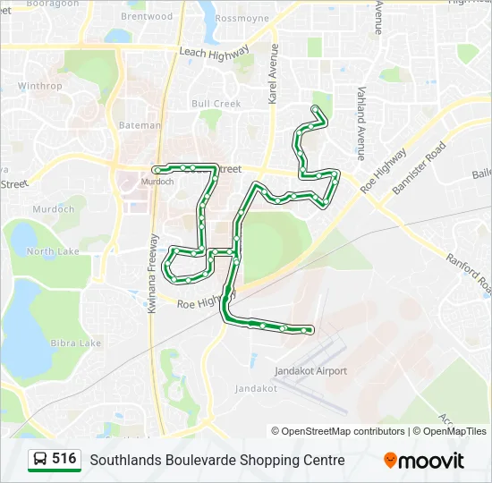 516 Bus Line Map