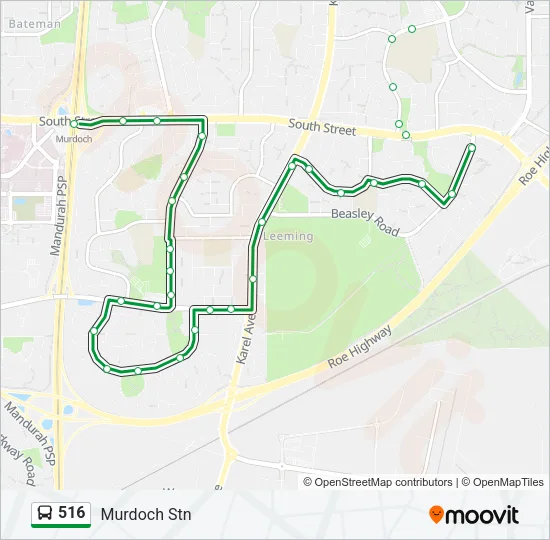 516 Bus Line Map
