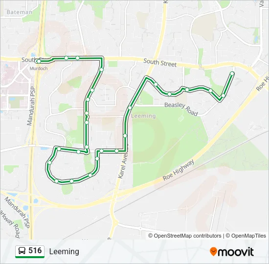 516 Bus Line Map