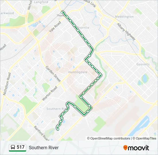517 Bus Line Map