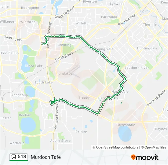 518 Bus Line Map