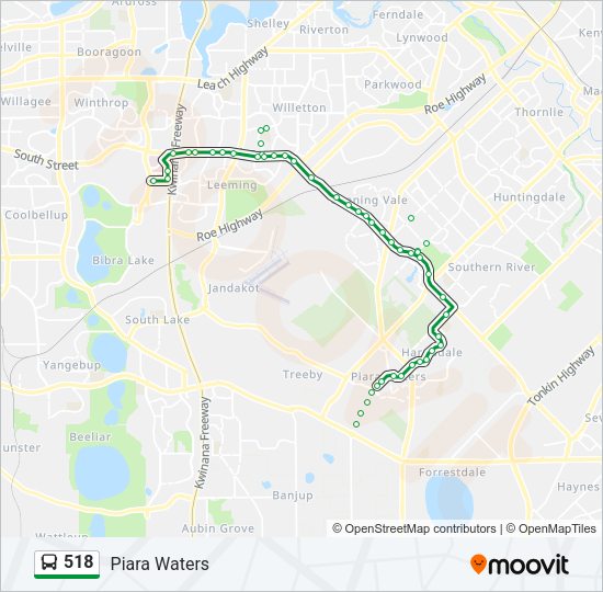 518 Bus Line Map