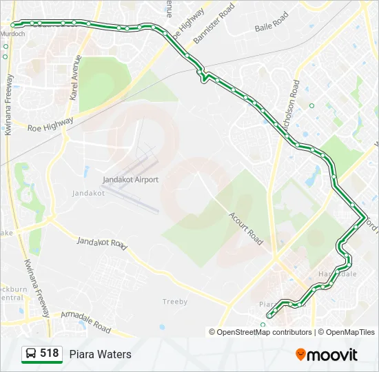 518 Bus Line Map