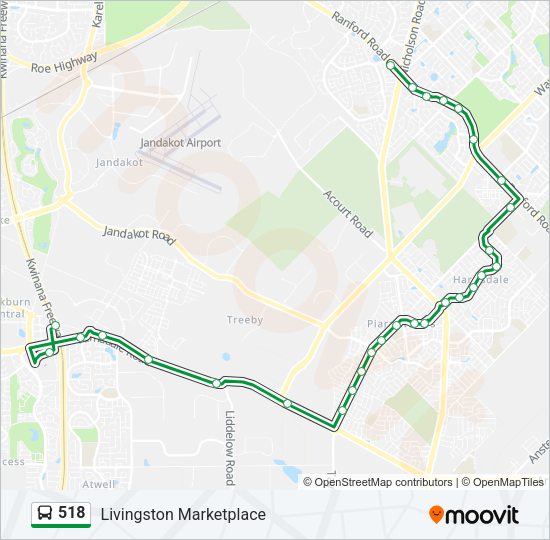 518 Bus Line Map