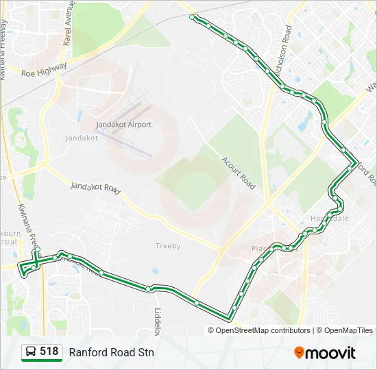 518 Bus Line Map