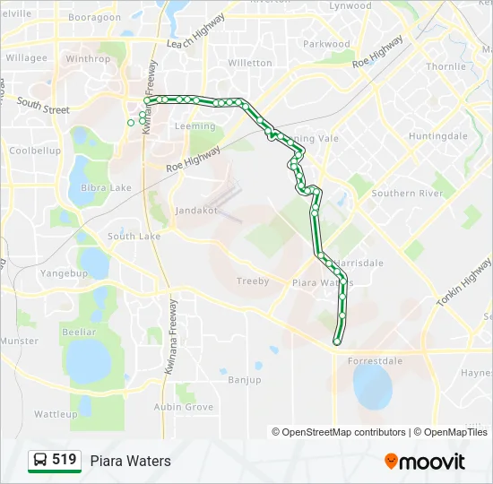 519 Bus Line Map