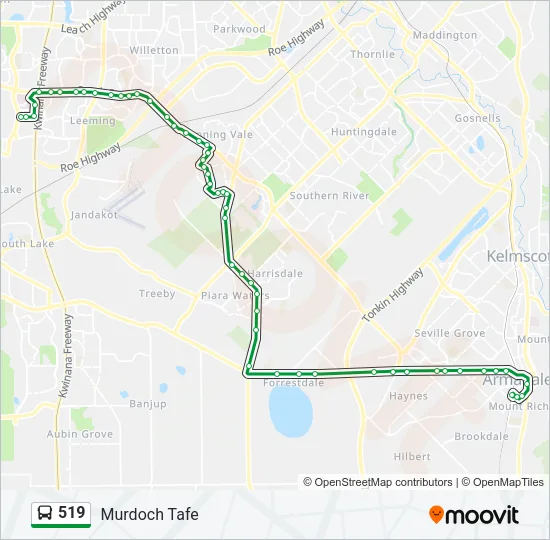 519 Bus Line Map