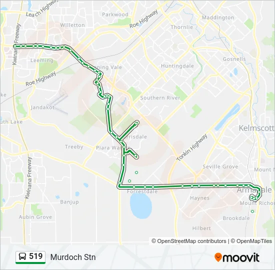 519 Bus Line Map