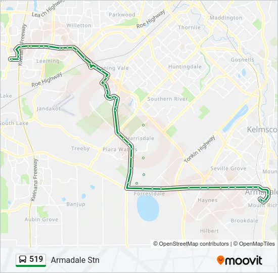 519 Bus Line Map