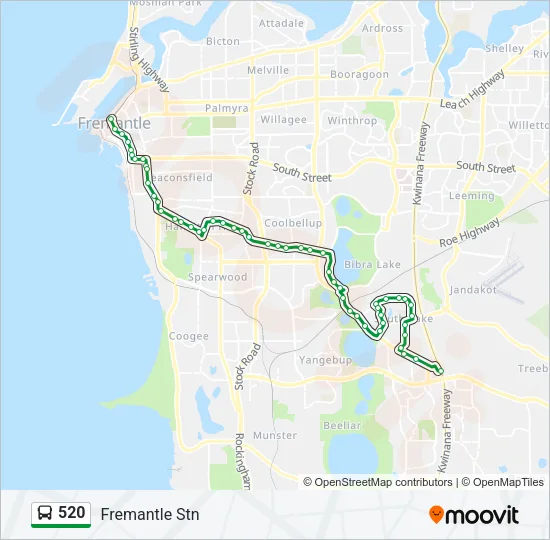520 Bus Line Map