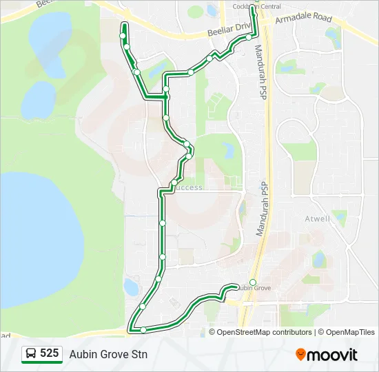 525 Bus Line Map
