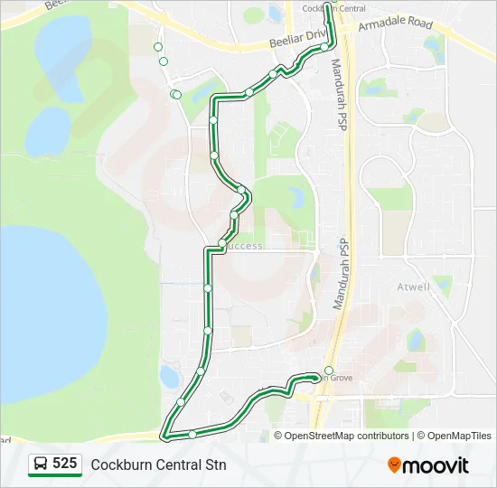 525 Bus Line Map