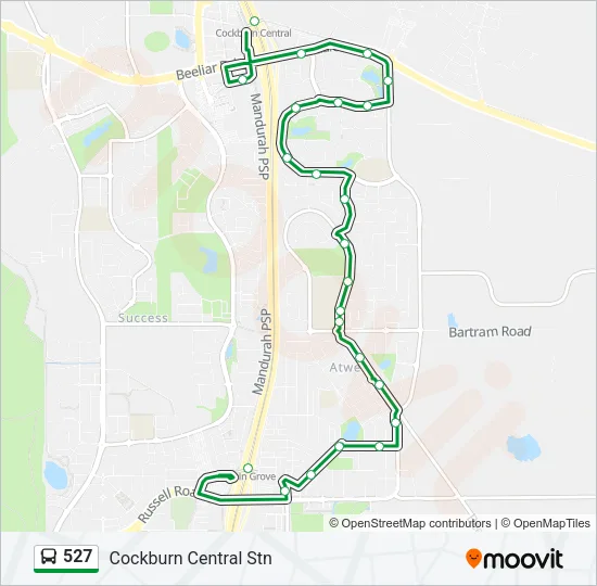 527 Bus Line Map