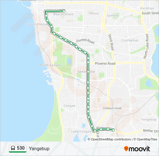 530 Bus Line Map