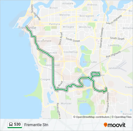 530 Bus Line Map