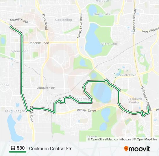 530 Bus Line Map