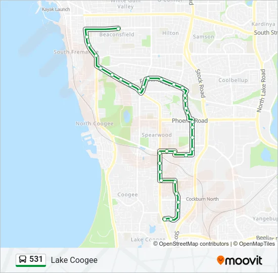 531 Bus Line Map