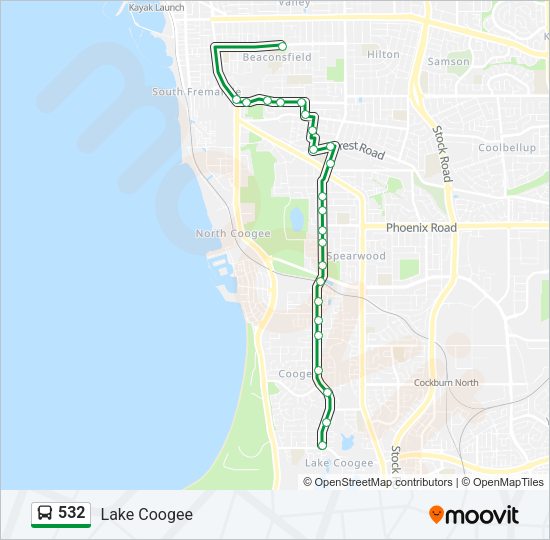 532 bus Line Map