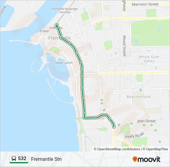 532 Bus Line Map