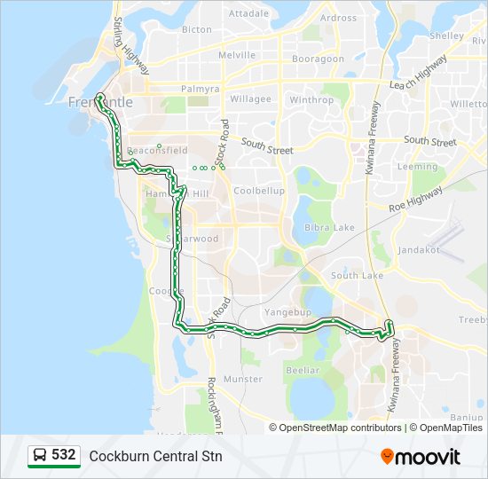 532 bus Line Map