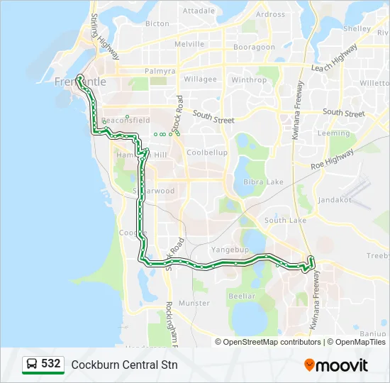 532 Bus Line Map