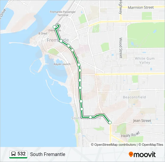 532 Bus Line Map