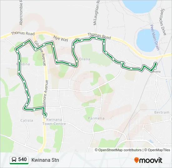 540 Bus Line Map