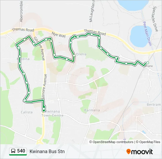 540 Bus Line Map