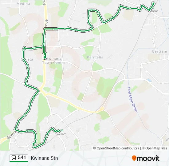 Mapa de 541 de autobús