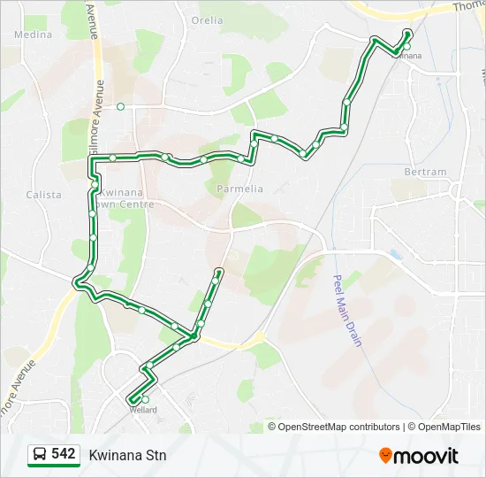542 Bus Line Map