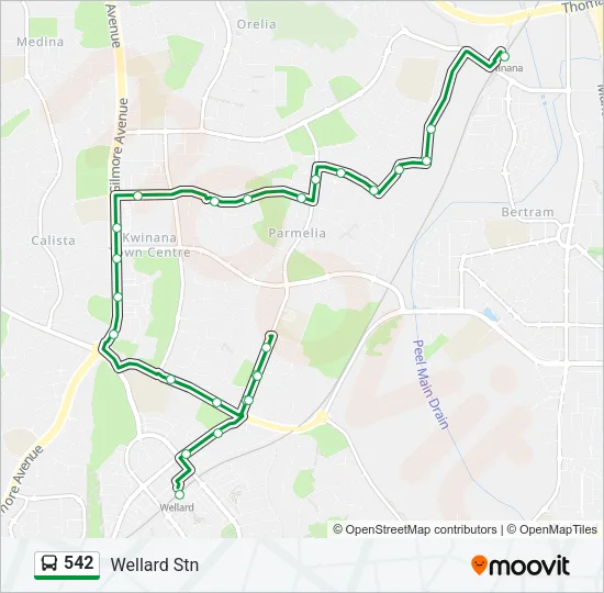 542 Bus Line Map