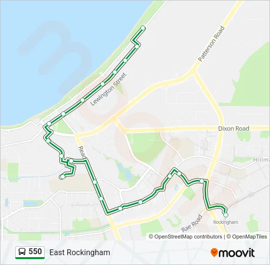 550 Bus Line Map