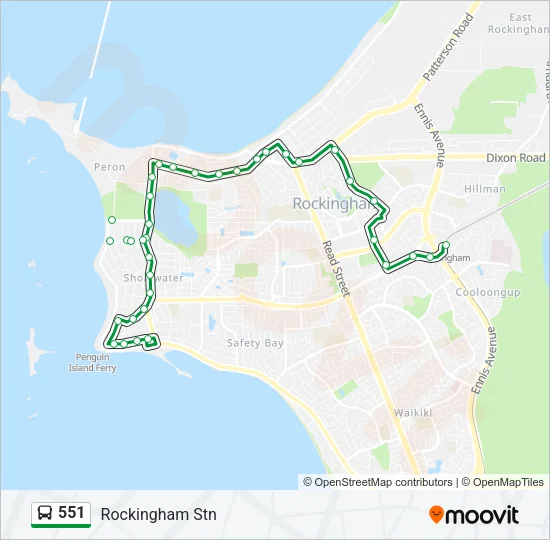 551 Bus Line Map