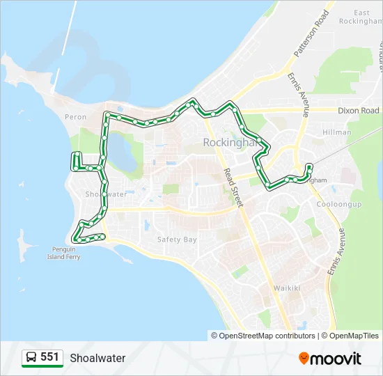 551 Bus Line Map
