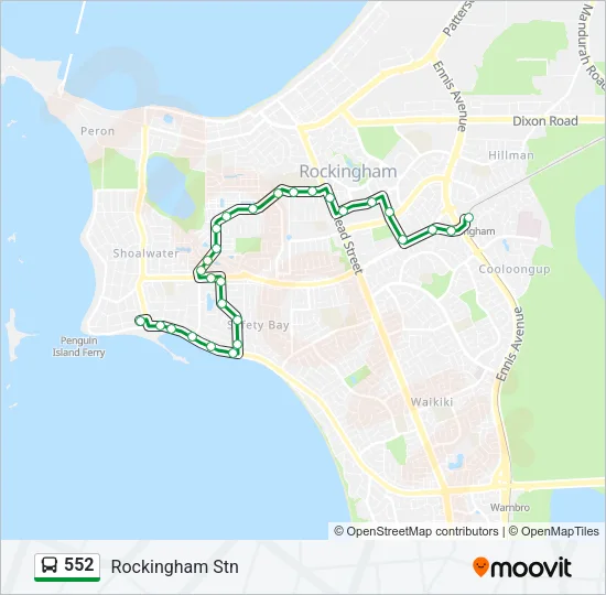 552 Bus Line Map