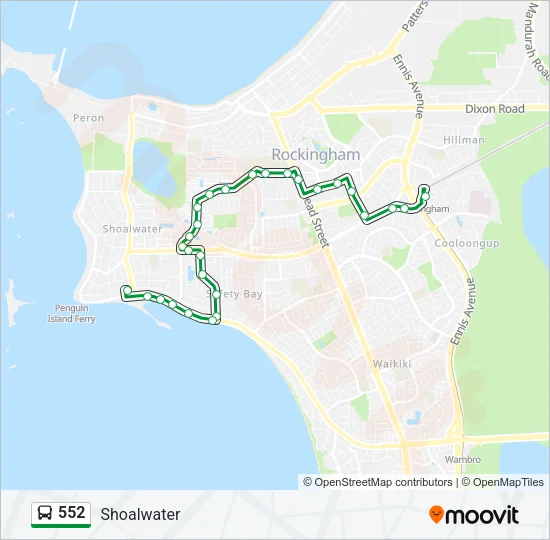 552 Bus Line Map