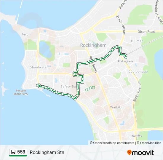 553 Bus Line Map