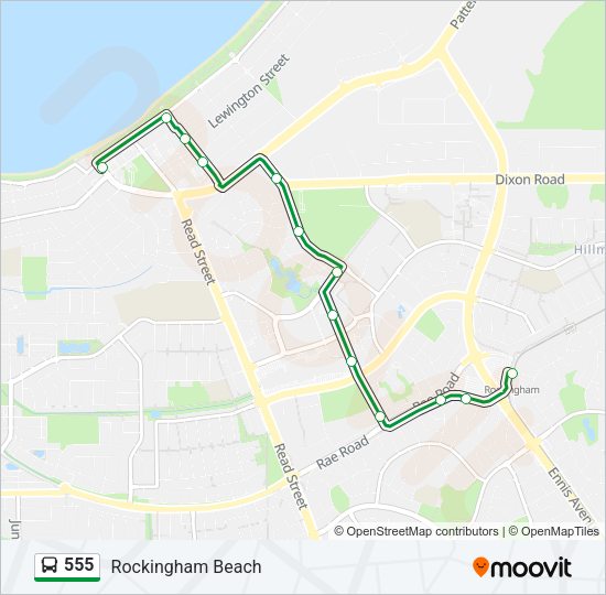 555 Bus Line Map