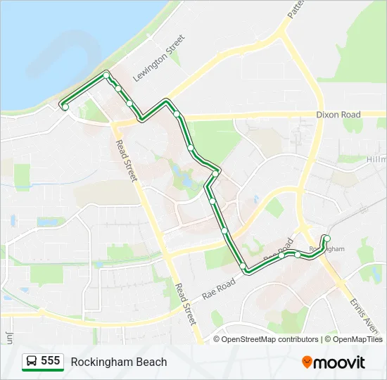 555 Bus Line Map