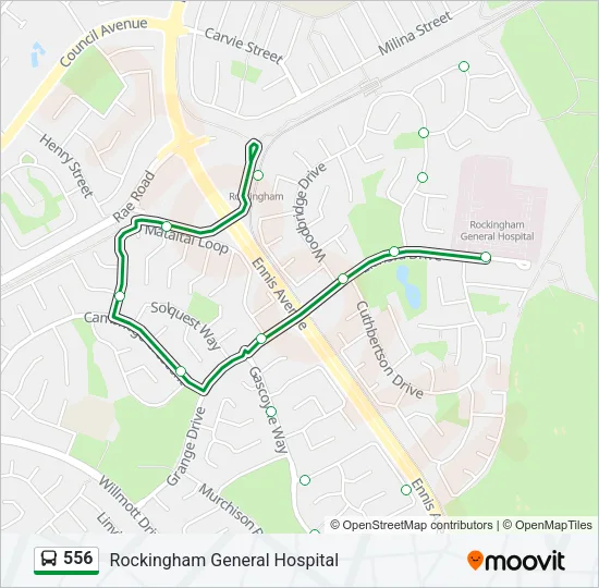 556 Bus Line Map