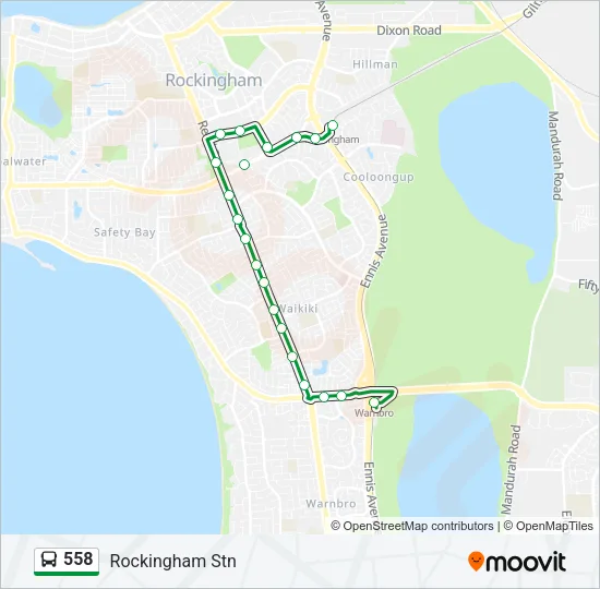 558 Bus Line Map