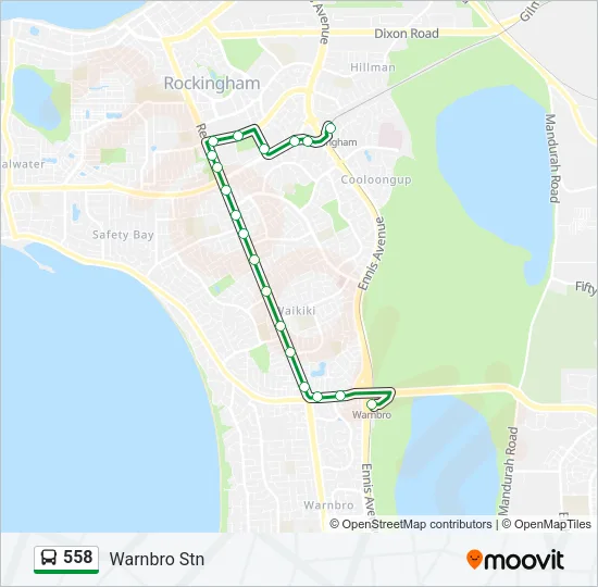 558 Bus Line Map