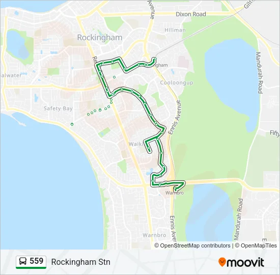 559 Bus Line Map