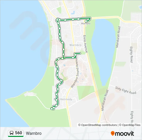 560 Bus Line Map
